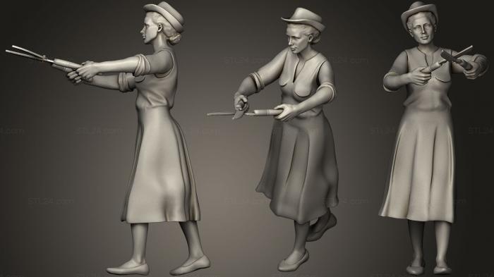 Figurines of people (WOMAN16, STKH_0200) 3D models for cnc